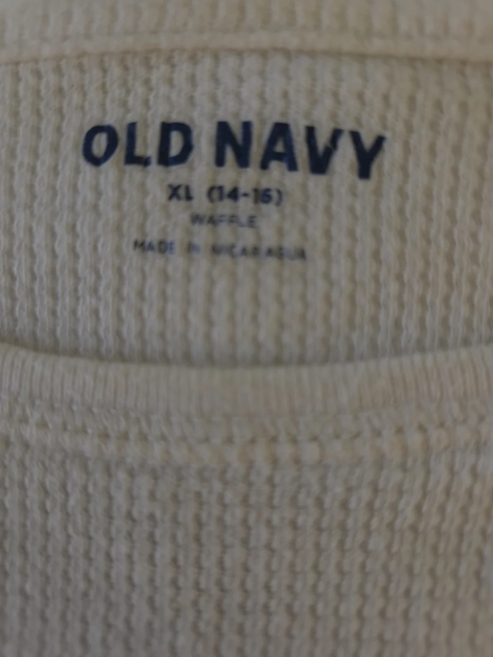 Old Navy White Long Sleeve Ribbed Thermal Top - Girls